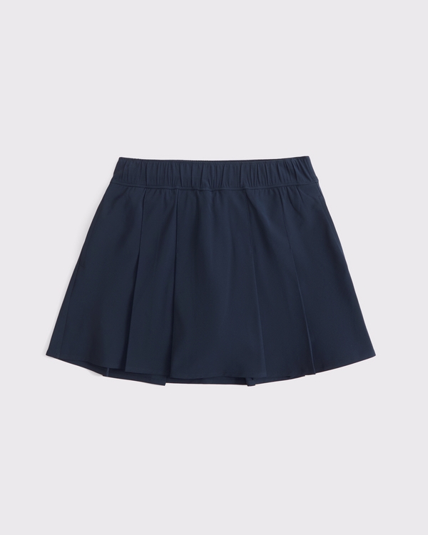 uniform traveler pleated skort, Dark Indigo view 1