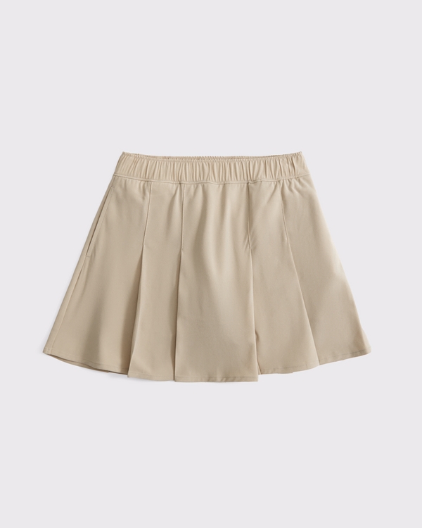 uniform traveler pleated skort, White Pepper view 1