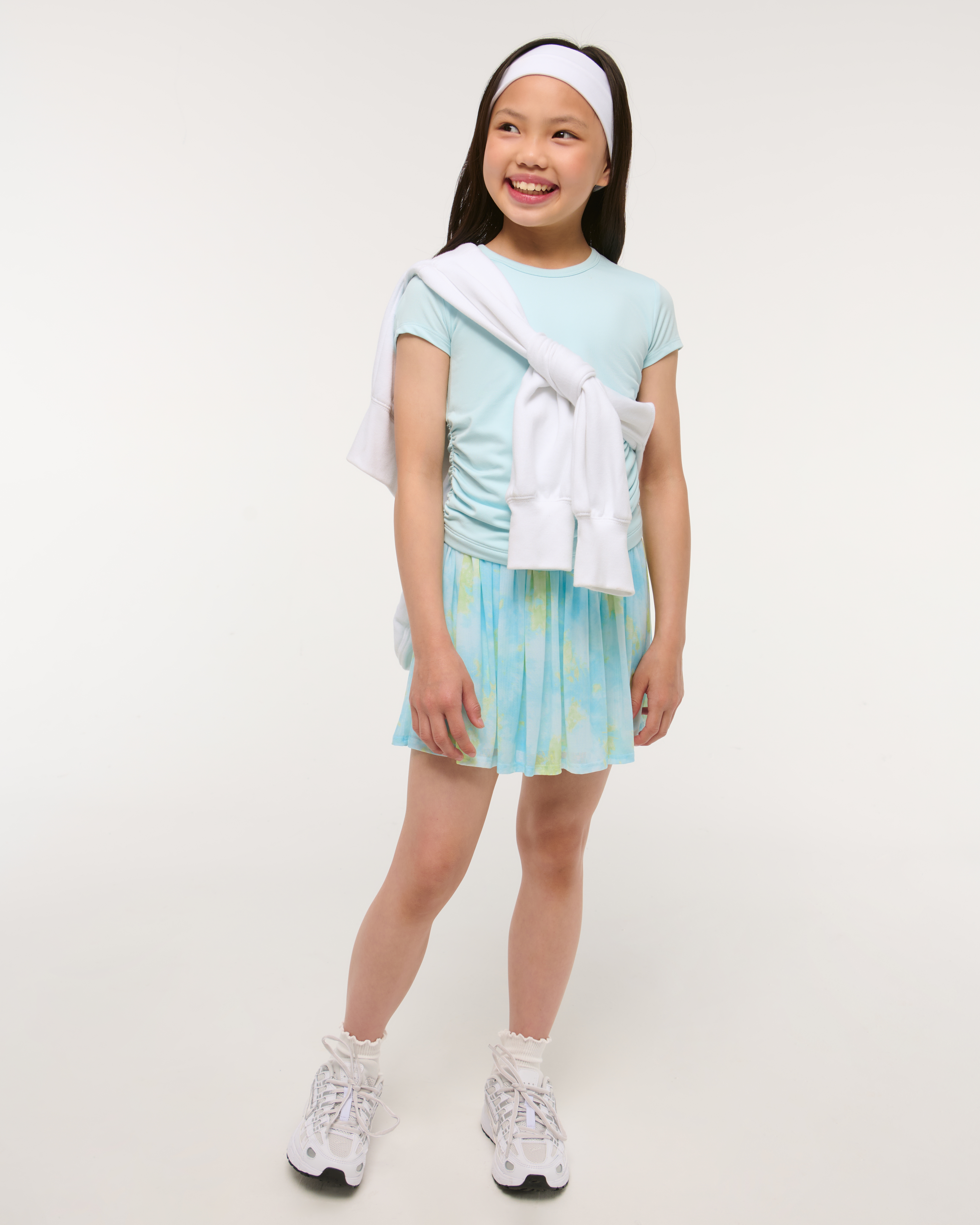 Abercrombie & Fitch Ypb Mesh Skort In Green