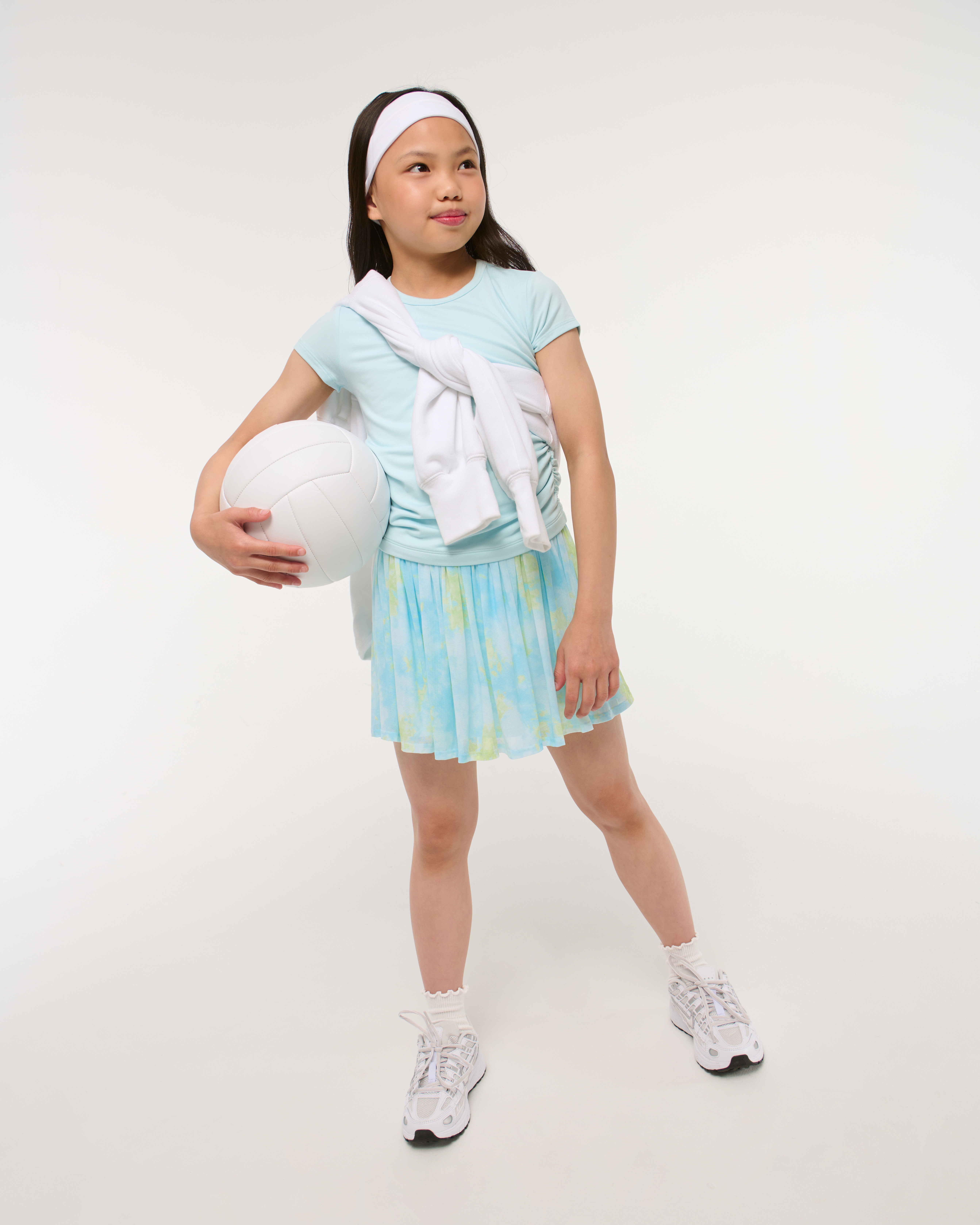 Abercrombie & Fitch Ypb Mesh Skort In Green