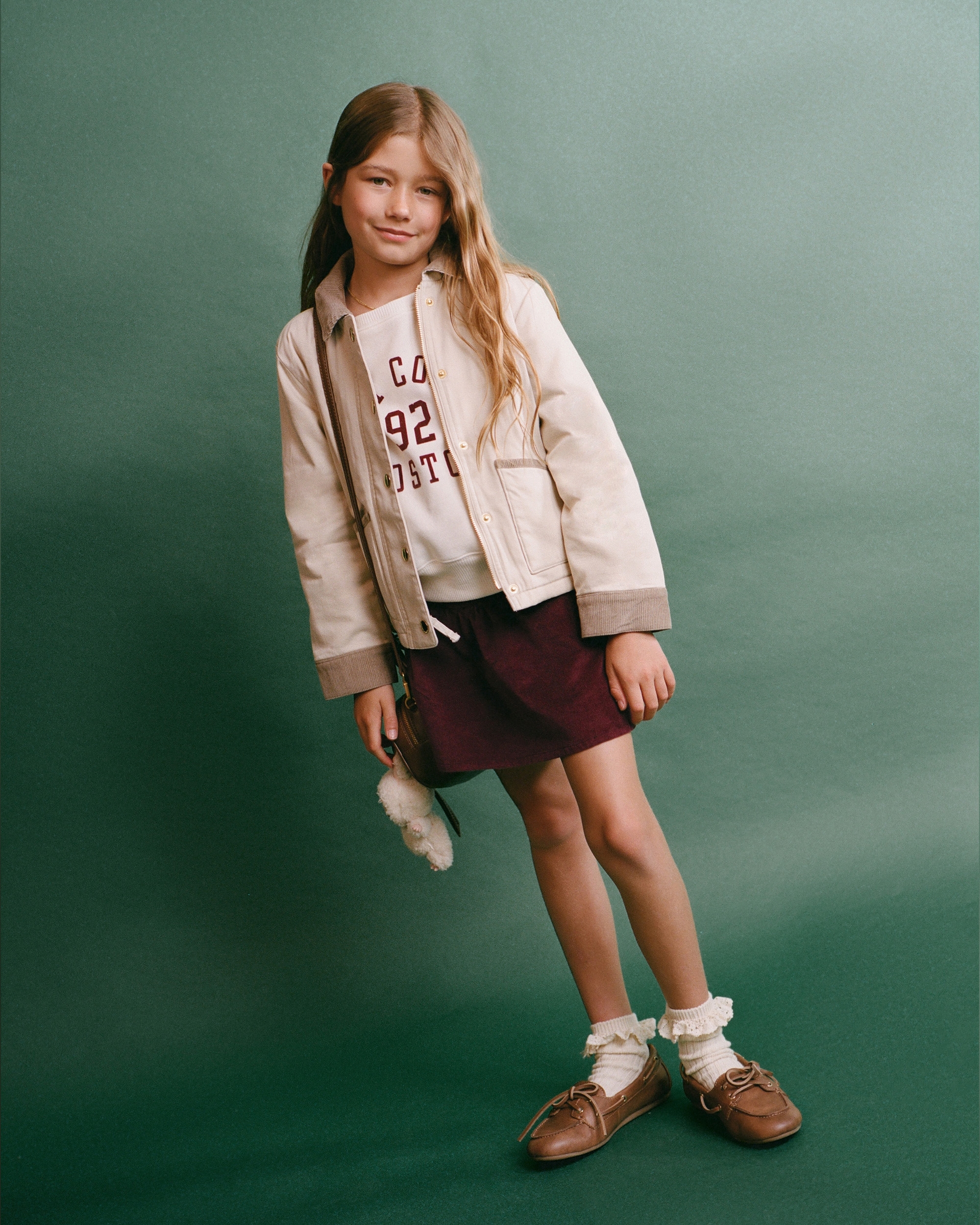 Abercrombie & Fitch Kids' Drop-waist Skort In Burgundy