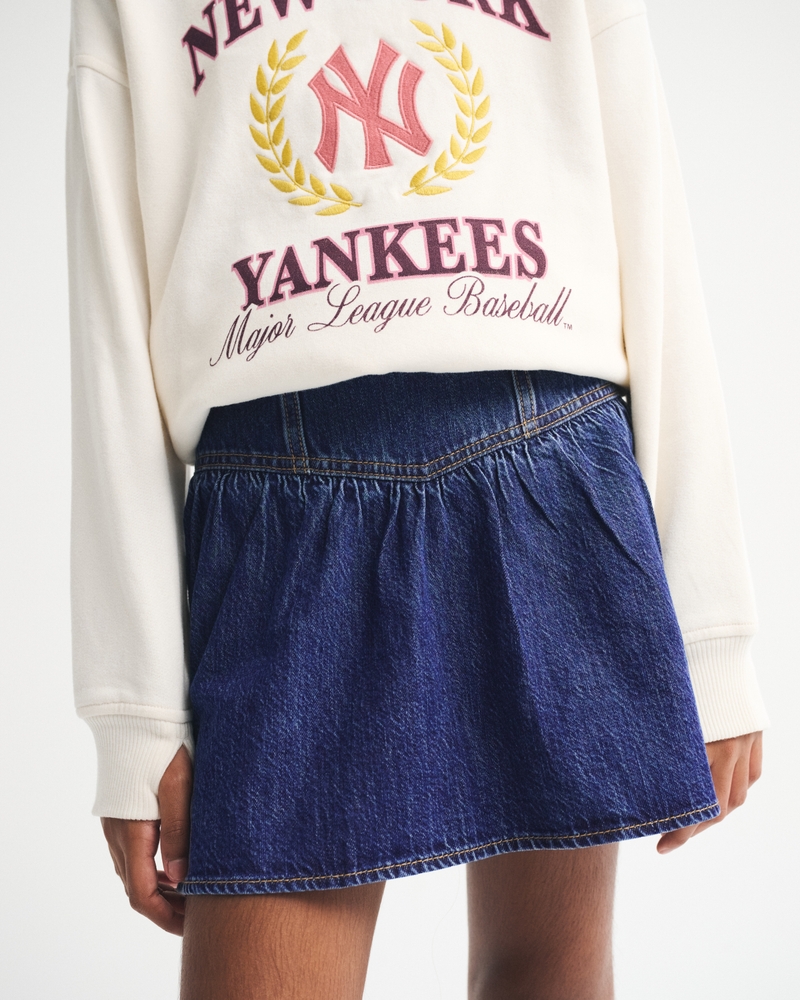 drop-waist skort