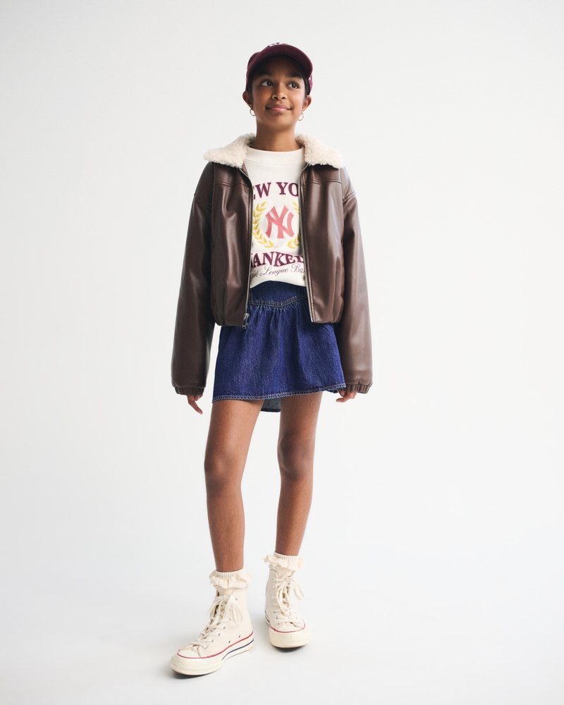 drop-waist skort