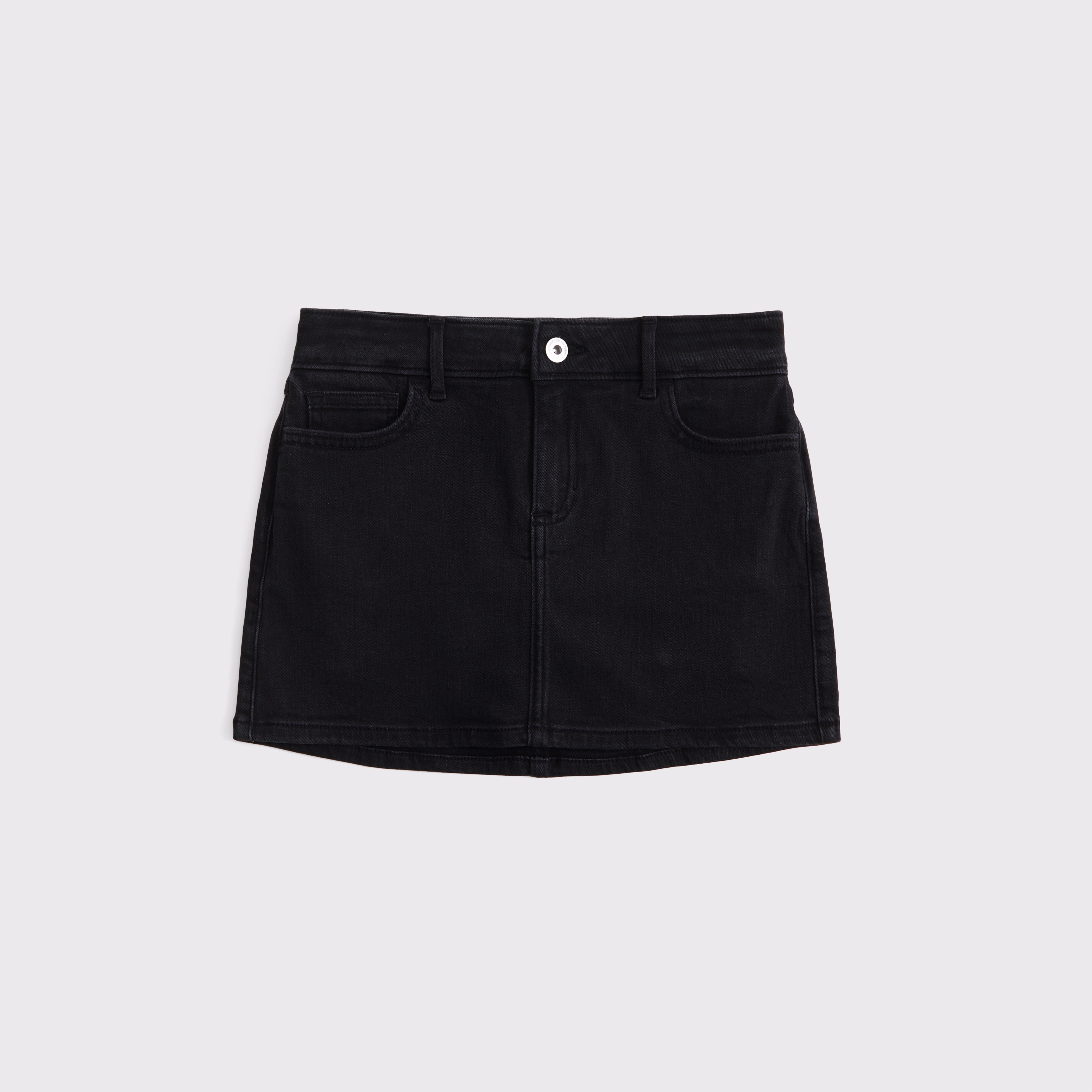 Abercrombie & Fitch Kids' Denim Mini Skort In Black
