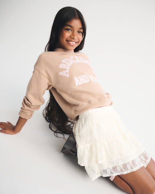 tiered ruffle lace mini skort