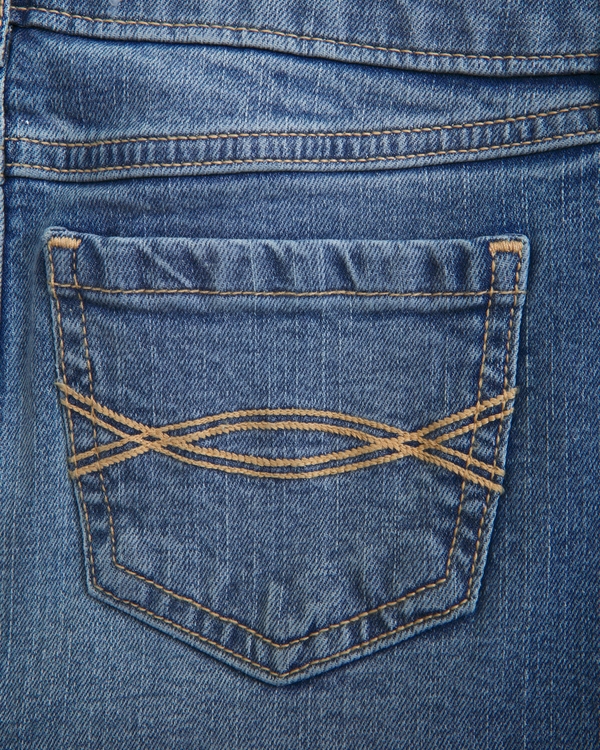 low rise denim mini skort, Medium view 2