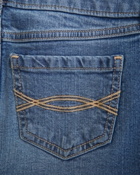 low rise denim micro-mini skort