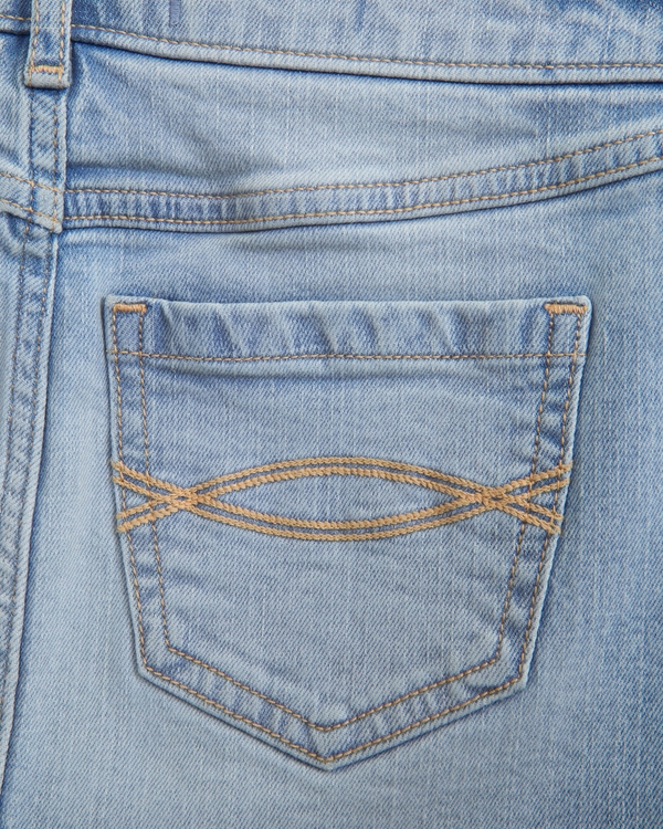 low rise denim mini skort, Light view 2