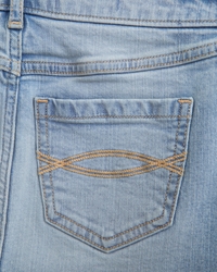 low rise denim micro-mini skort