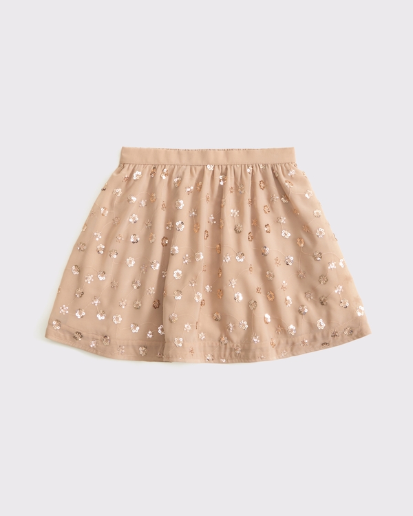 circle mini skirt, Light Brown view 1