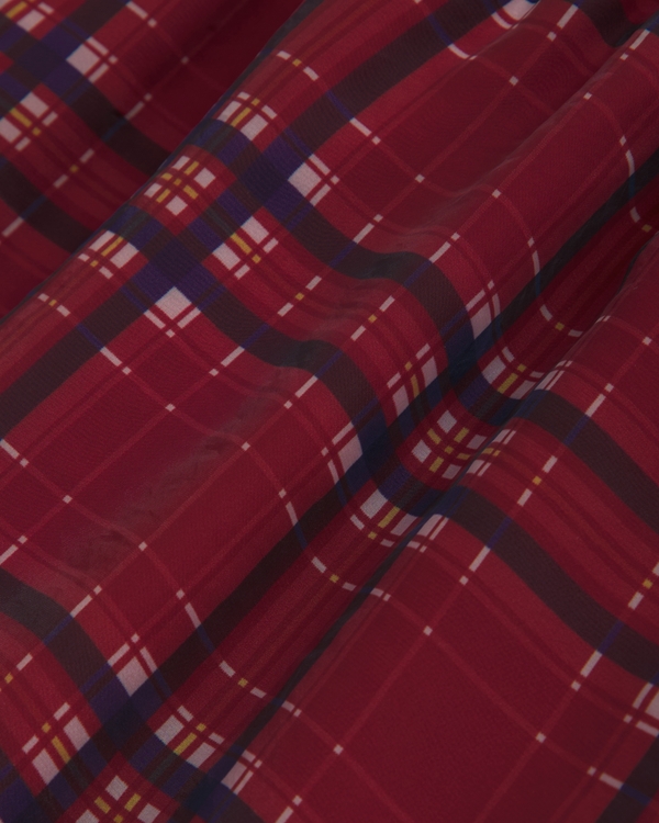 circle mini skirt, Red Plaid view 2