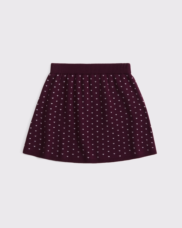 sweater skort, Burgundy Pattern view 2