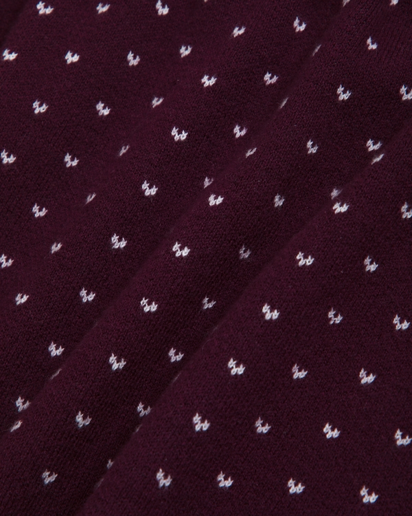 sweater skirt, Burgundy Pattern view 2