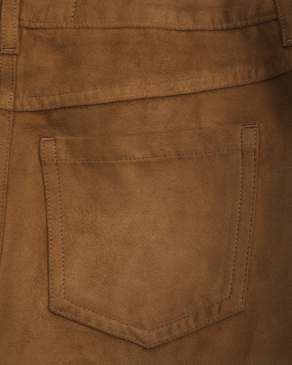 vegan suede mini skort, Brown view 2