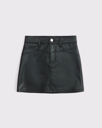 vegan leather mini skort
