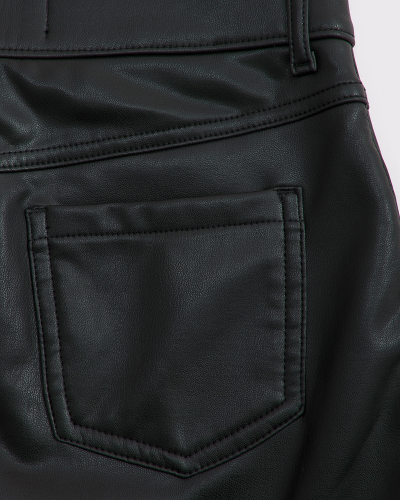 vegan leather mini skort