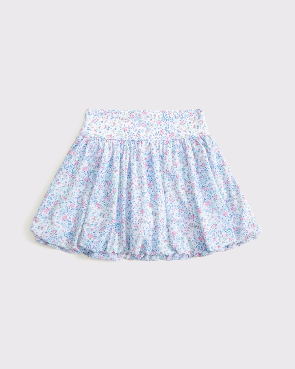 ypb bubble hem mini skort, White Floral view 1
