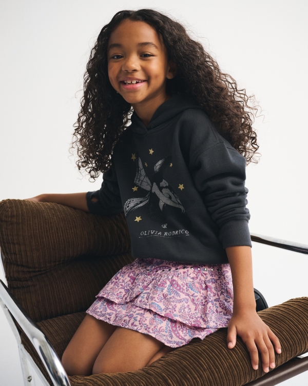 boho tiered mini skort