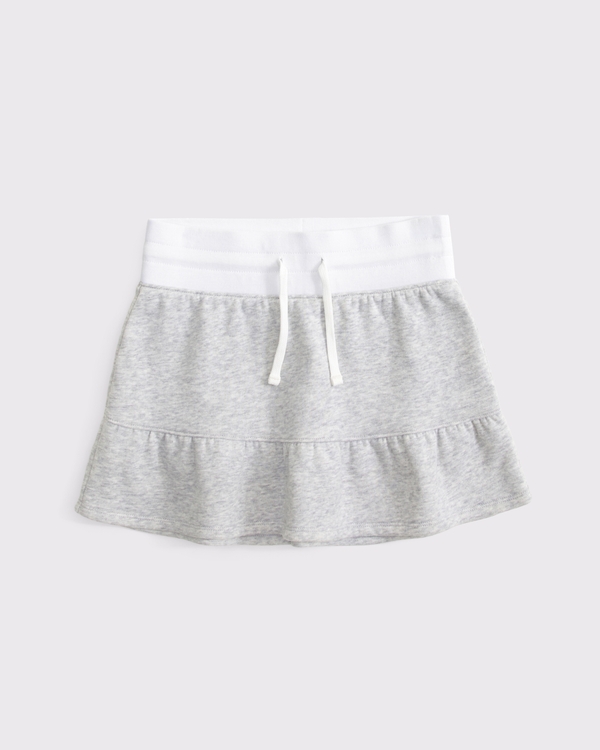 ypb ruffle mini skort, Light Gray view 1