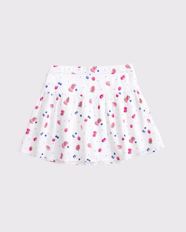 pull-on skirt, White Pattern view 1