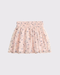 smocked waistband mini skort