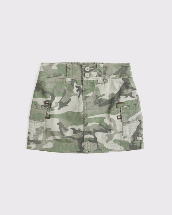 low rise cargo mini skort, Camo view 1