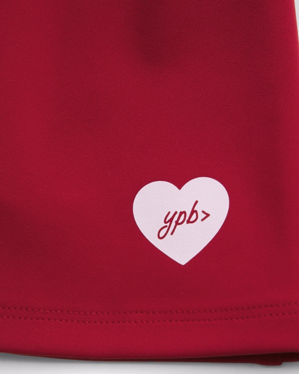 ypb back ruffle mini skort, Red view 2