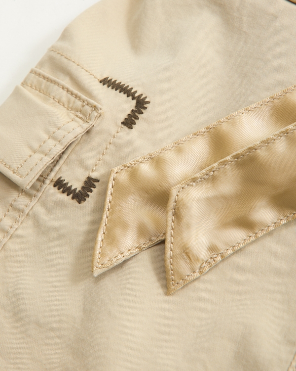 low rise cargo mini skort, Khaki view 2