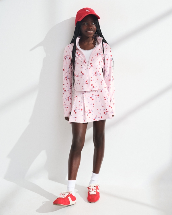 ypb pleated mini skort, Light Pink Pattern view 1