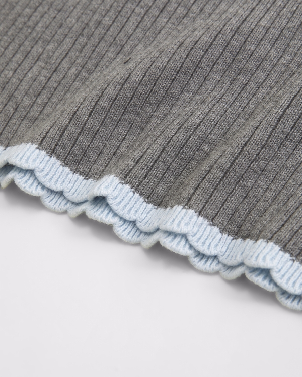 sweater mini skirt, Gray view 2