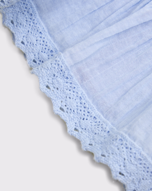 lace-trim mini skirt, Blue view 2