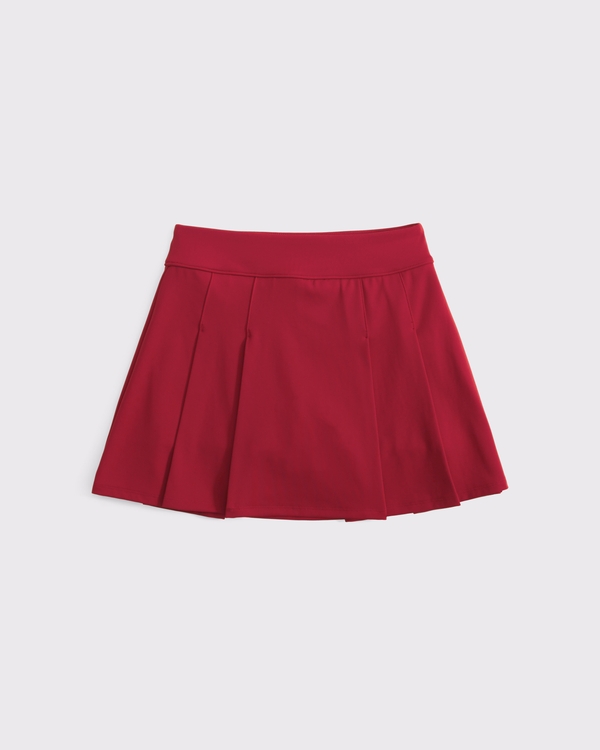ypb pleated mini skort, Berry Red view 2