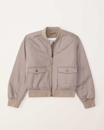 girls satin bomber jacket girls clearance Abercrombie