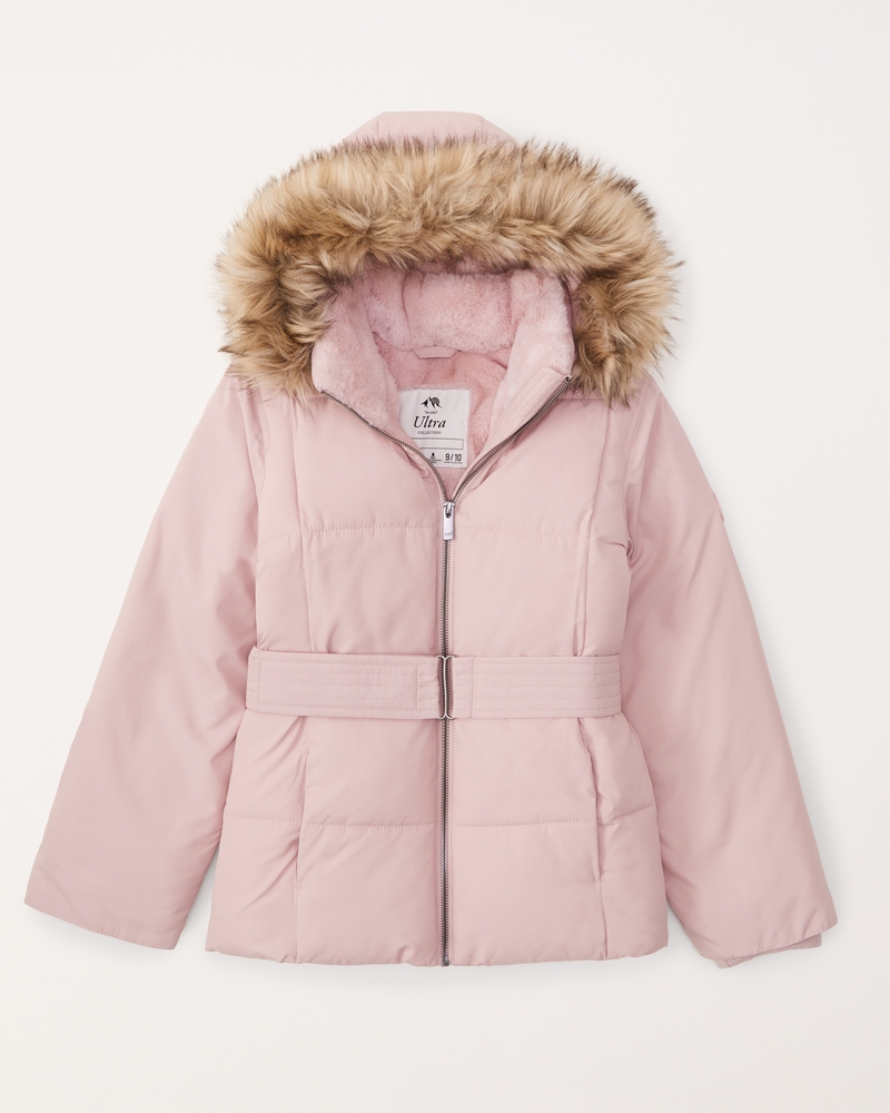 Womens Hollister by Abercrombie & Fitch Water Resistant Fur Parka