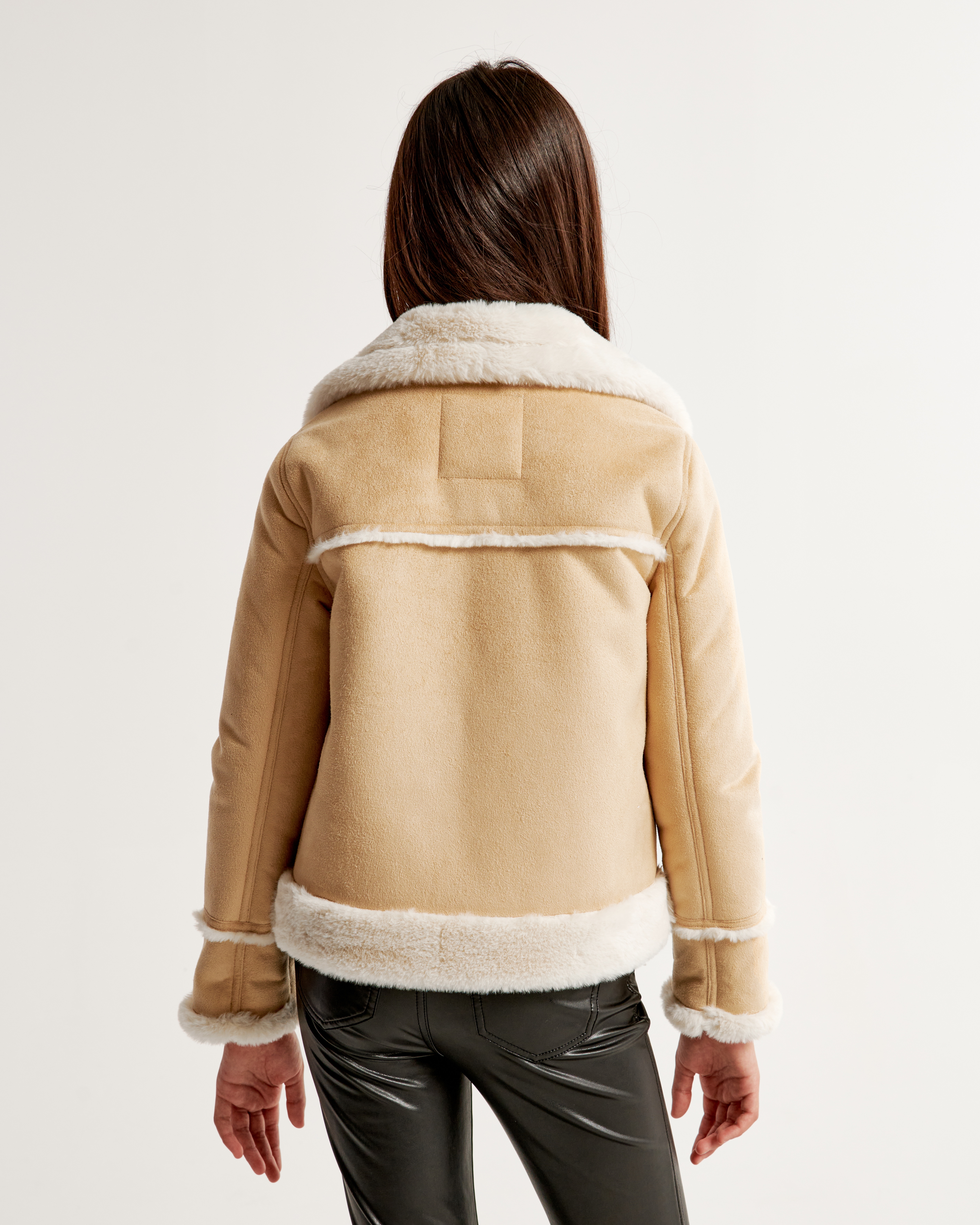 Girls hotsell shearling jacket