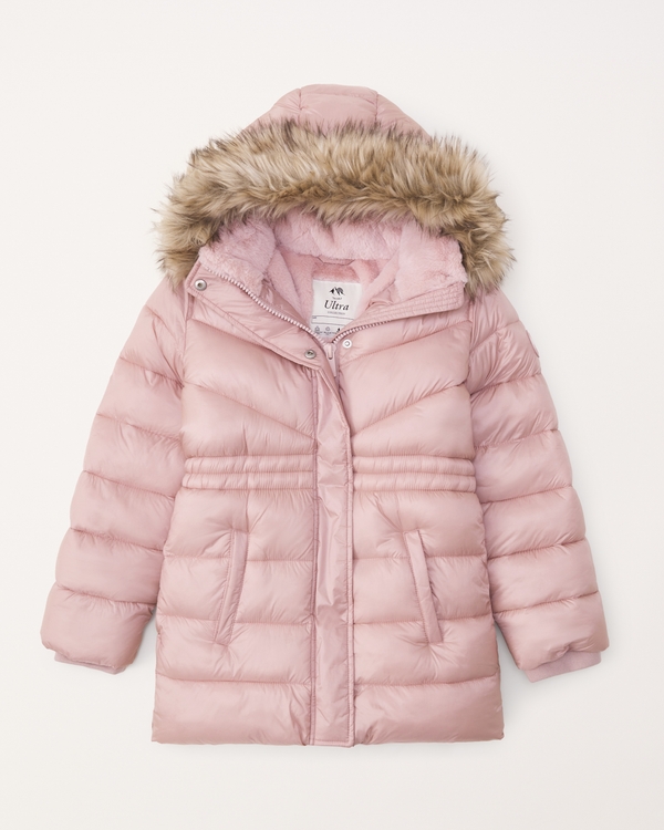 a&f ultra hooded parka, Pink