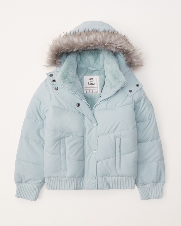 a&f ultra puffer, Light Blue