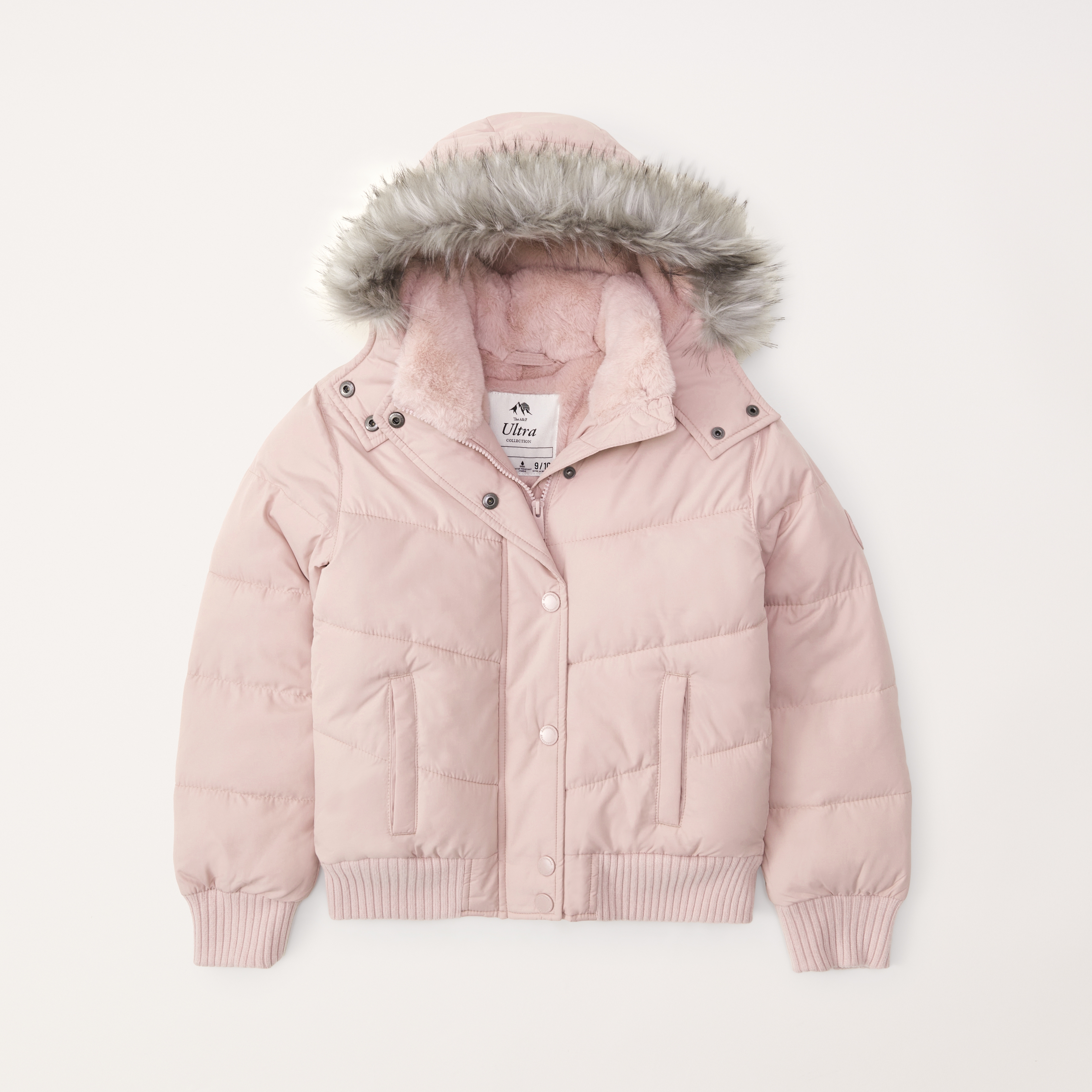 Abercrombie pink velvet outlet puffer