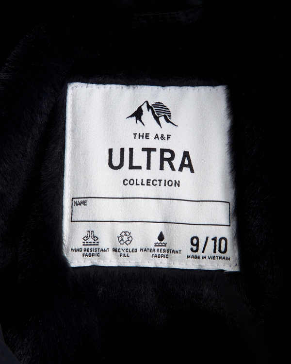 a&f ultra puffer, Black view 2