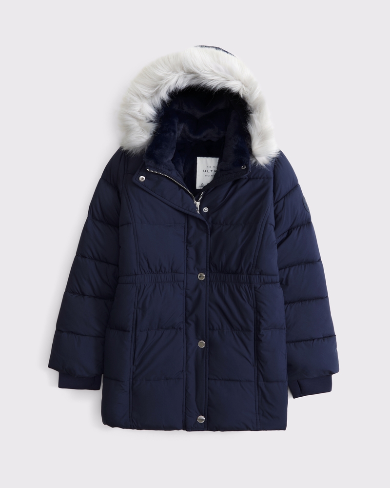 Abercrombie & Fitch Shiny Parka Puffer outlet Jacket