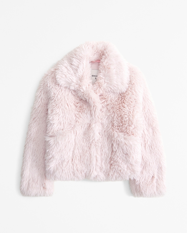 faux fur jacket, Pink