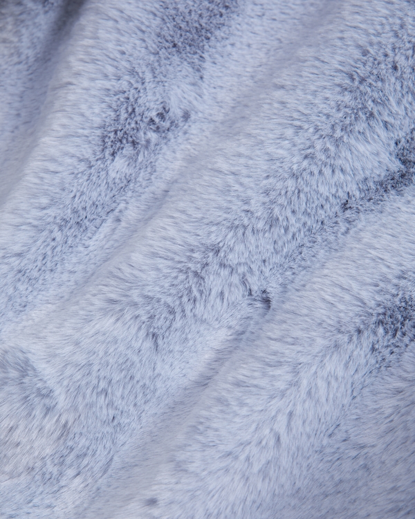 winterized faux suede bomber jacket, Lilac Blue view 2