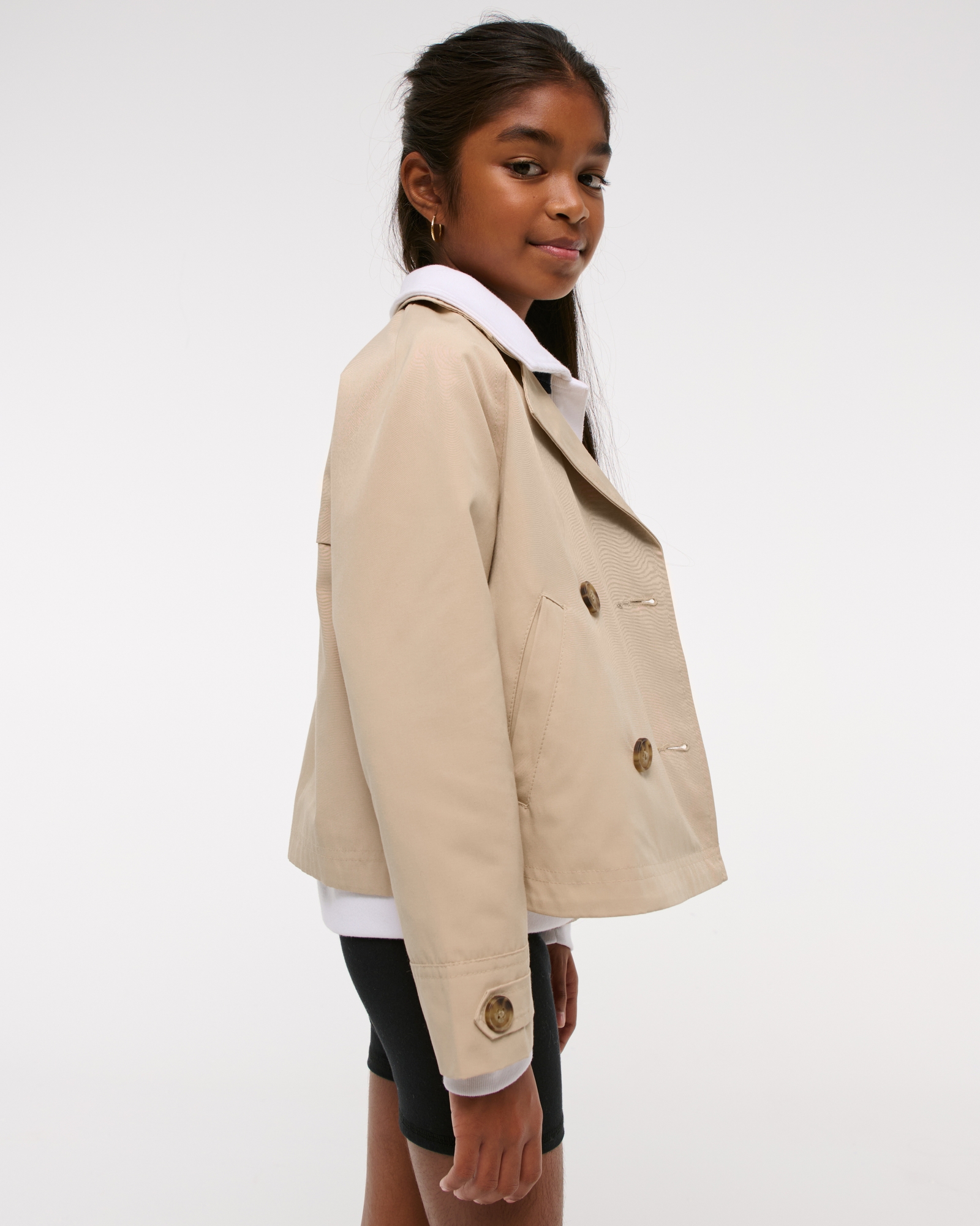 Abercrombie Kids Cropped trench coat | Arden Fair