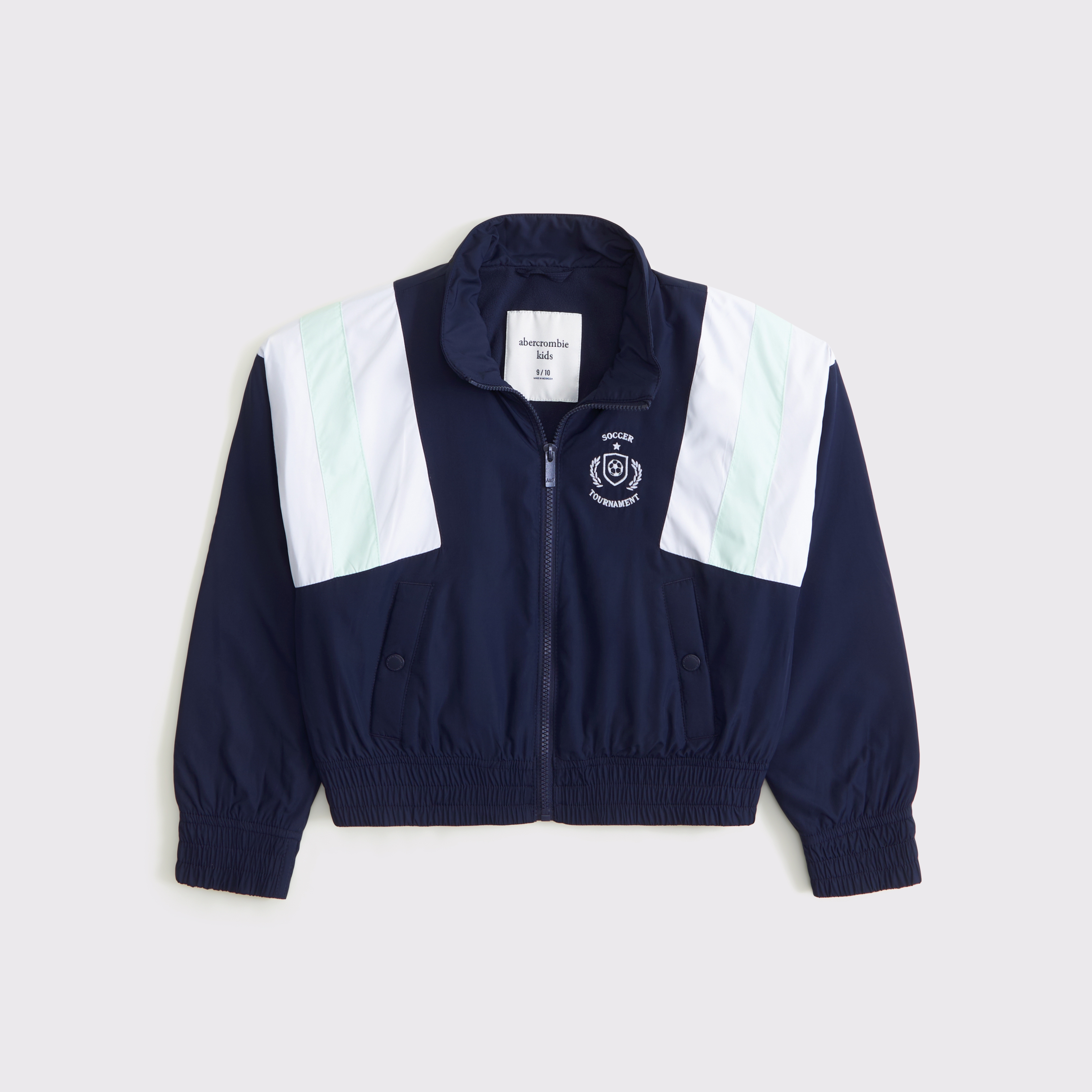 Abercrombie & Fitch Kids' Lightweight Track Jacket In Blue