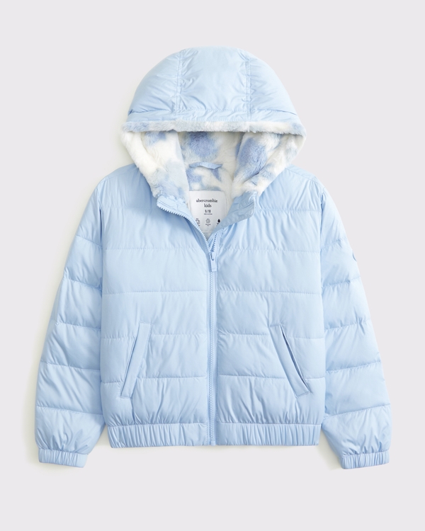 cozy puffer, Powder Blue view 1