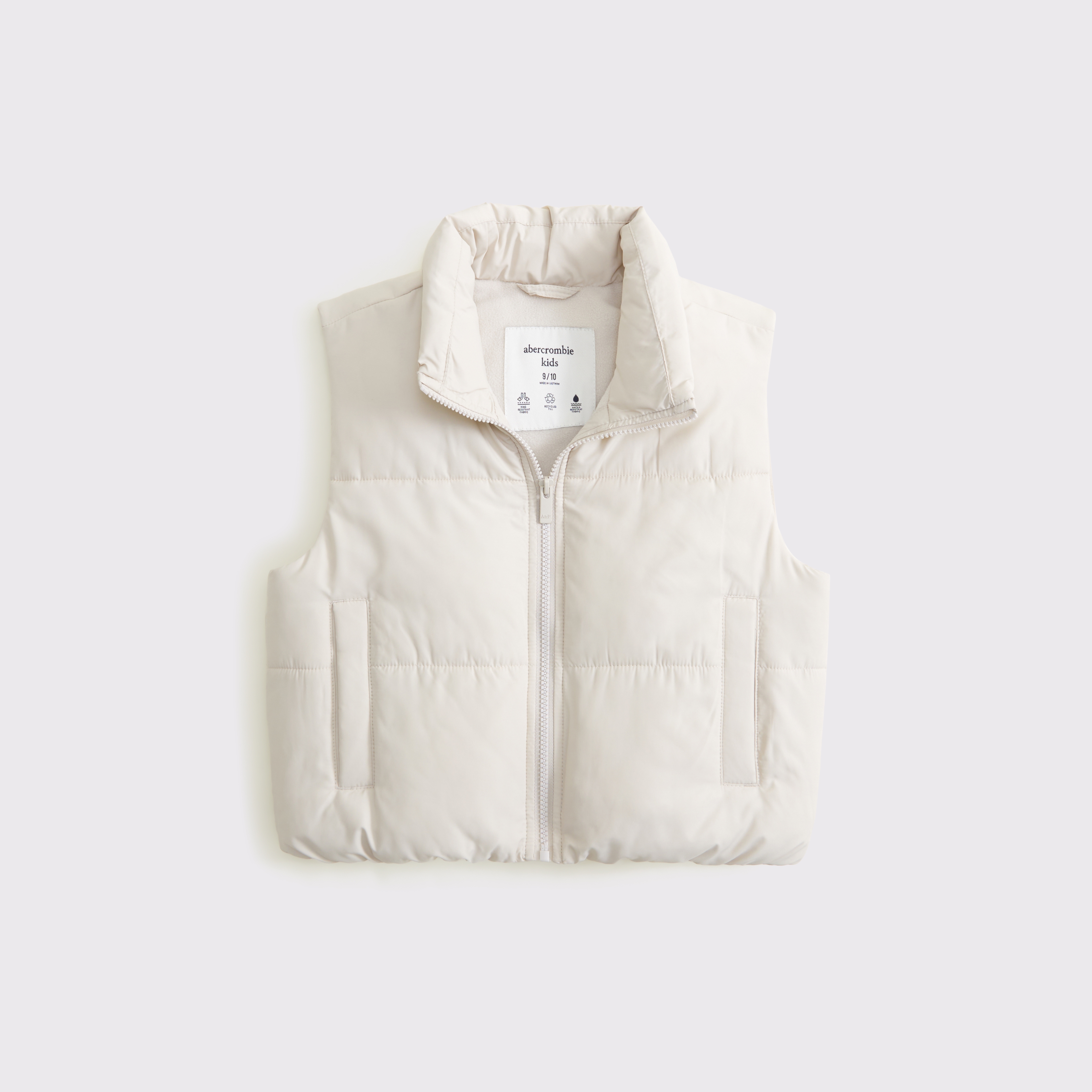 Abercrombie & Fitch Kids' Puffer Vest In White