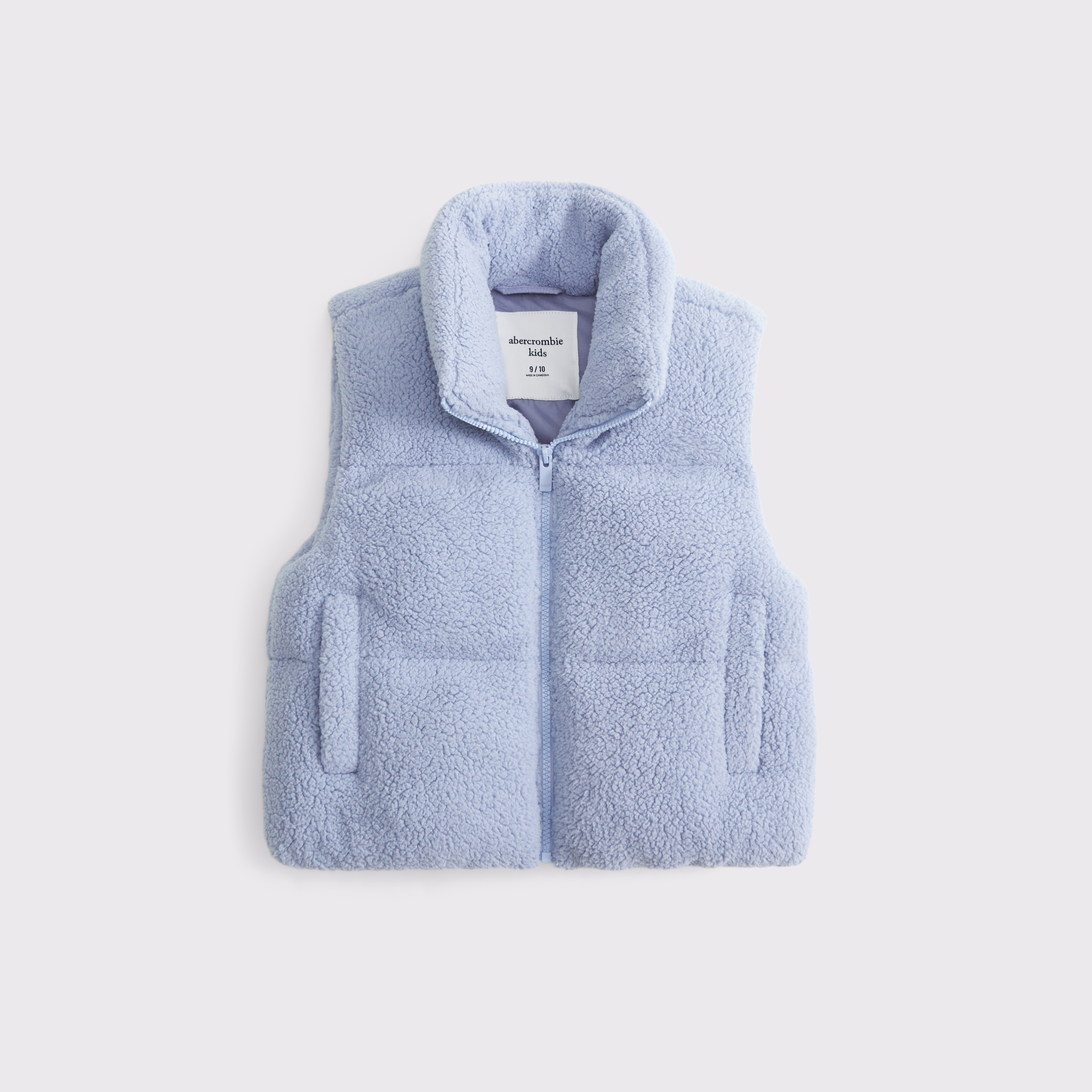 Abercrombie & Fitch Kids' Sherpa Puffer Vest In Blue