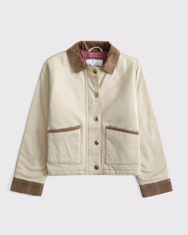 barn jacket, Light Brown view 1