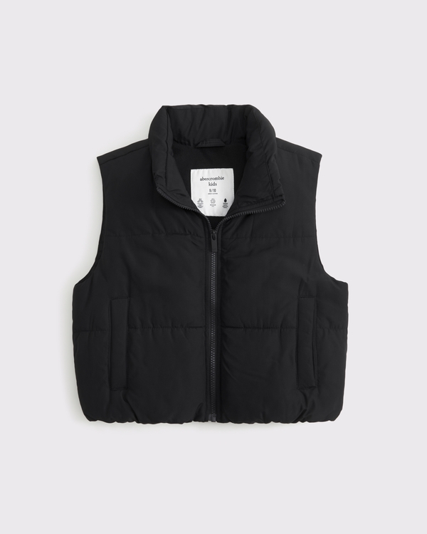 puffer vest, Black view 1