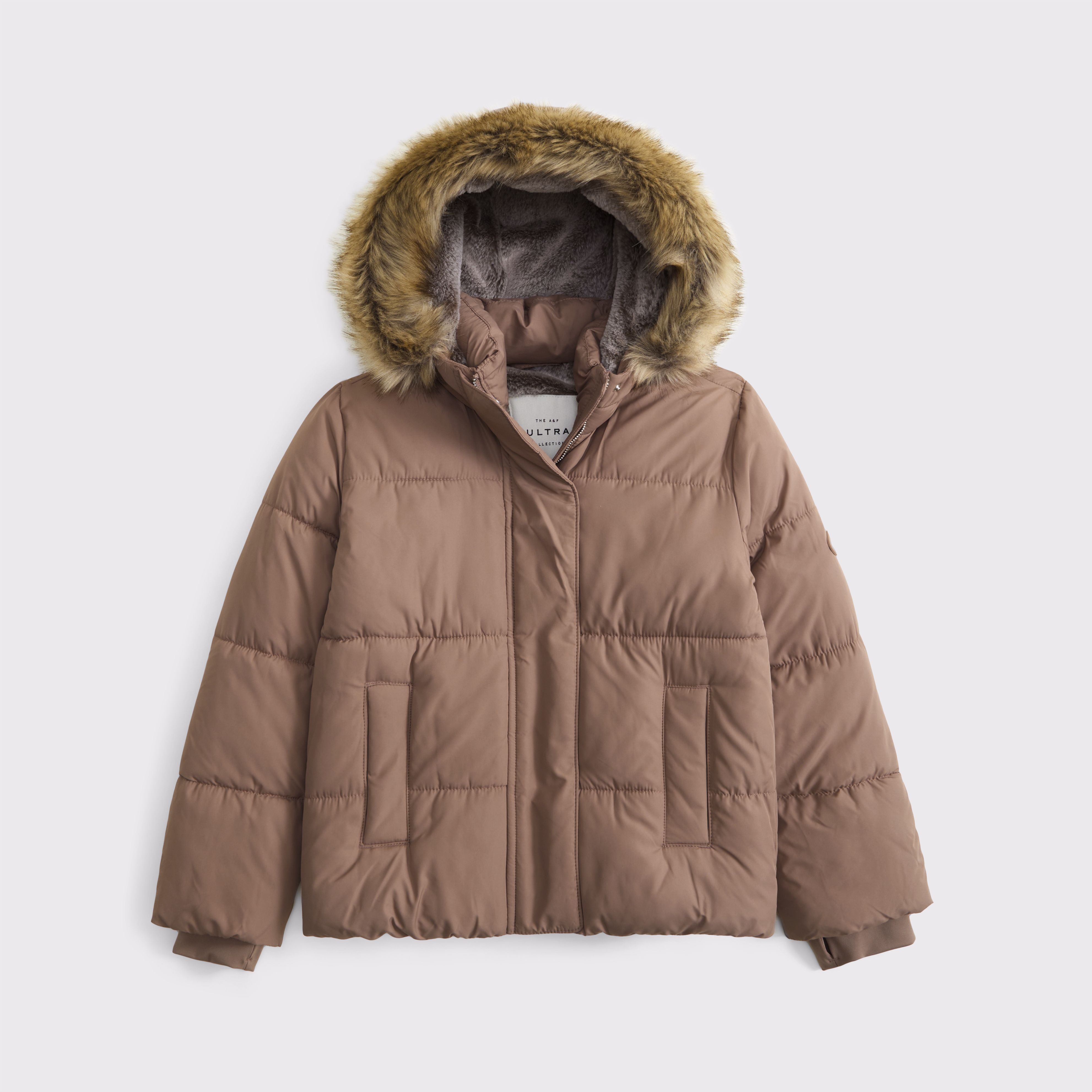 Abercrombie & Fitch Kids' A&f Ultra Puffer In Brown
